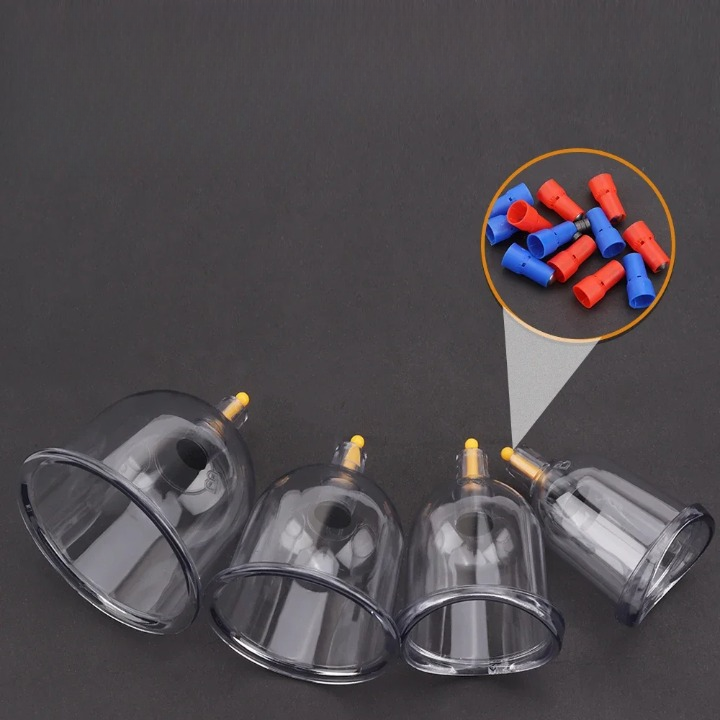 Lot de trente-deux ventouses d'acupuncture chinoise