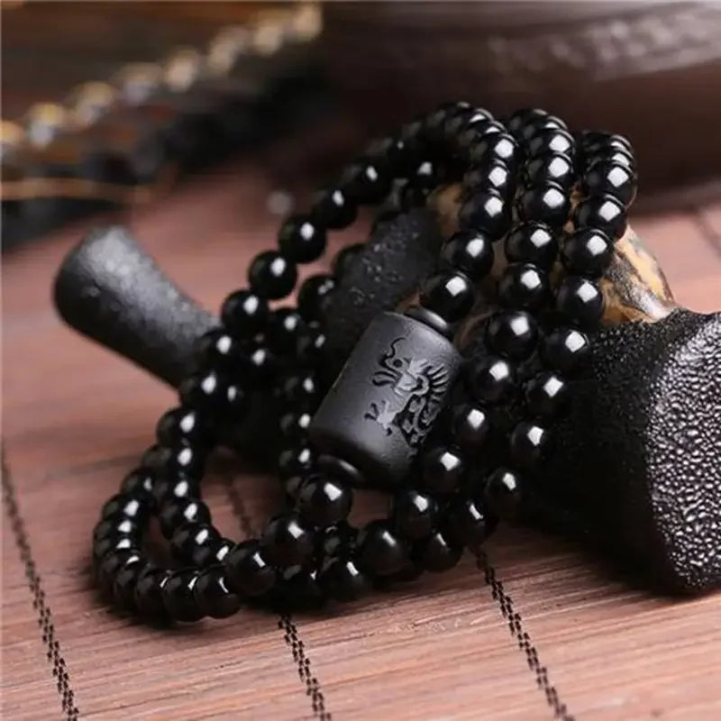 Bracelet de protection en perles de tourmaline Feng Shui