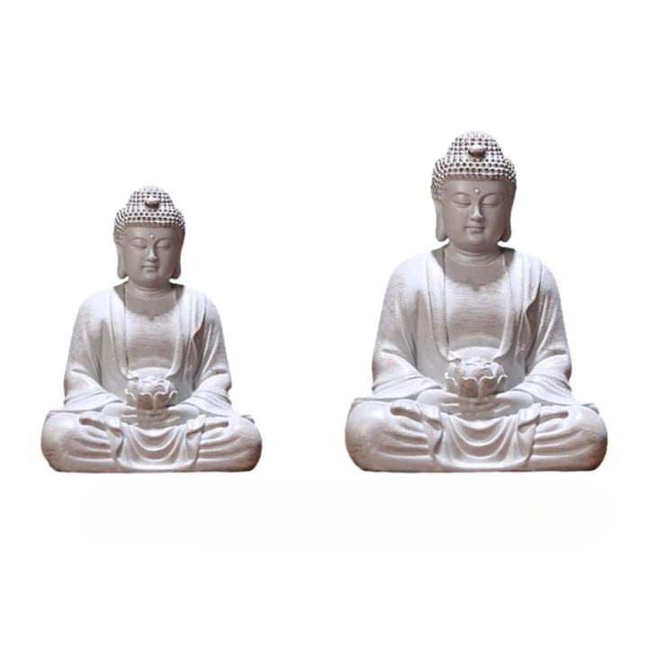 Statuette Bouddha de style antique en résine