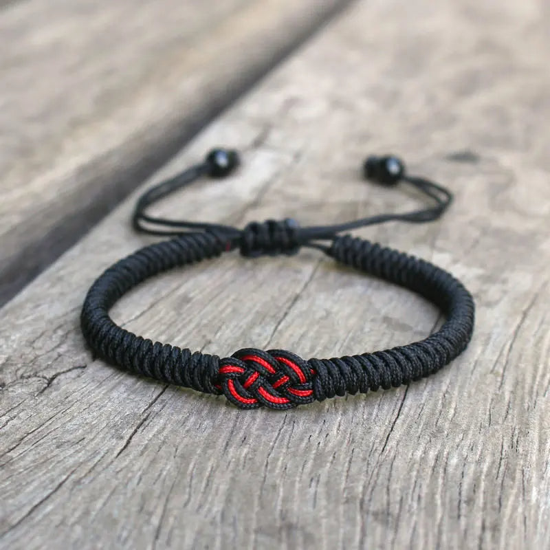 Bracelet de couple tressé de style tibétain