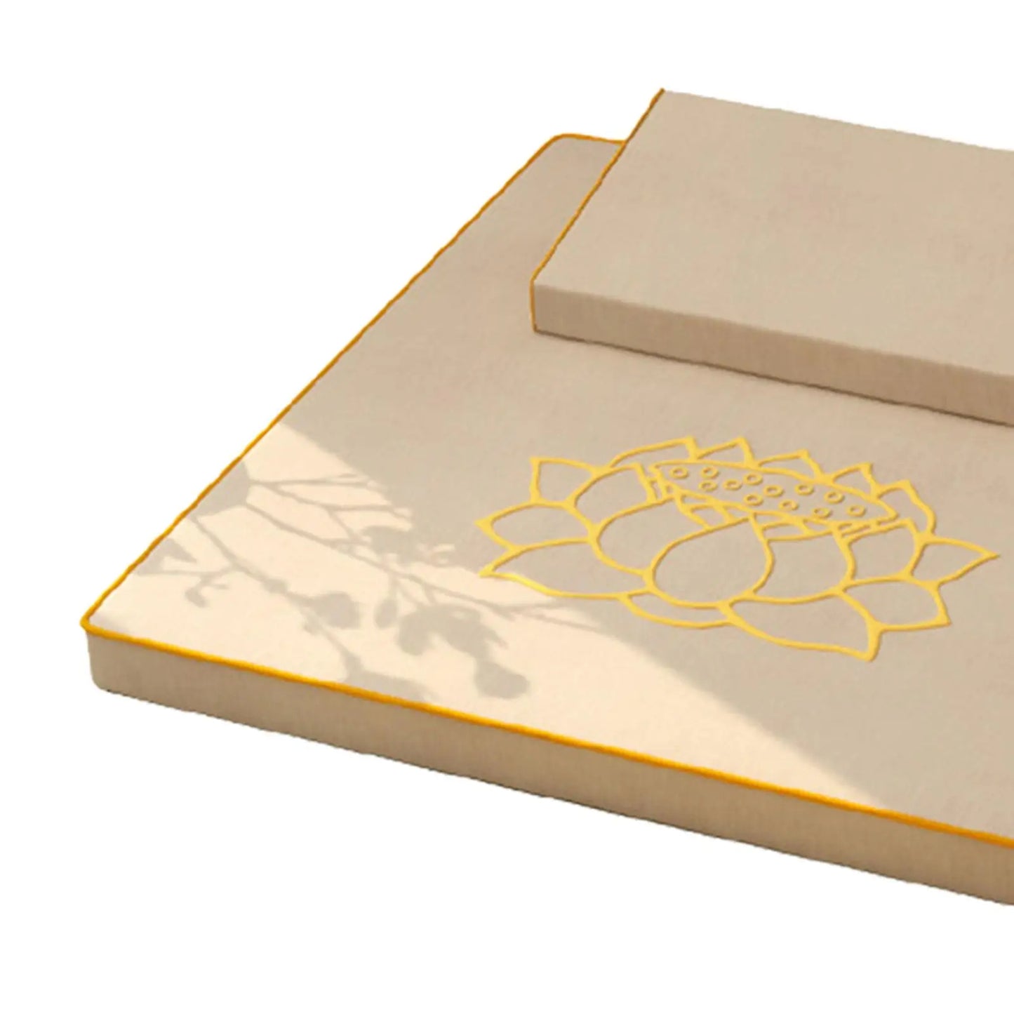 Lot de 2 Coussins méditation avec imprimé fleur de lotus