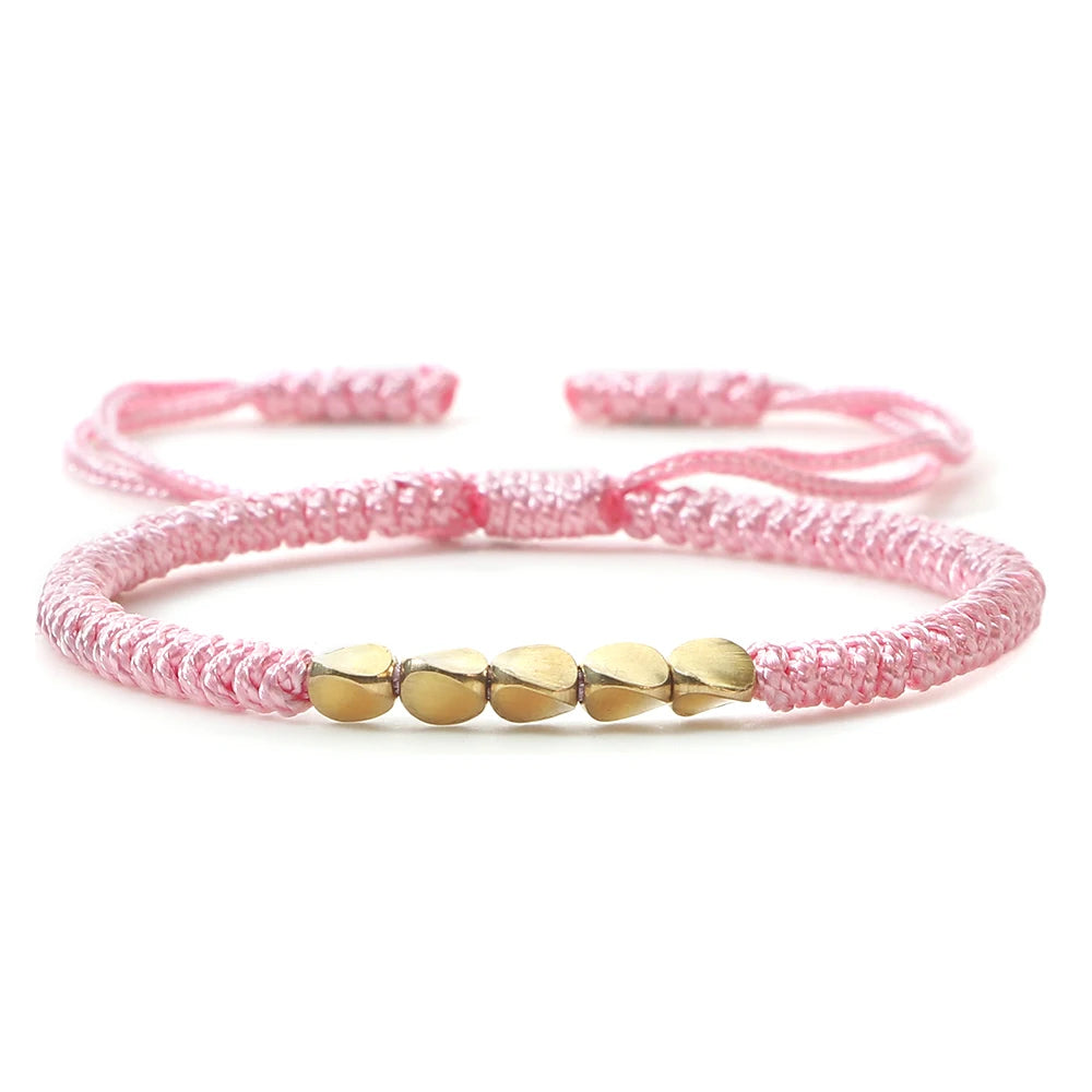 Bracelet ajustable tressé à la main