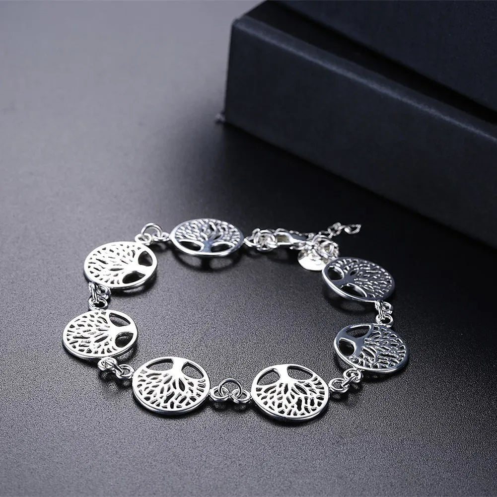 Bracelet arbre de vie en argent sterling