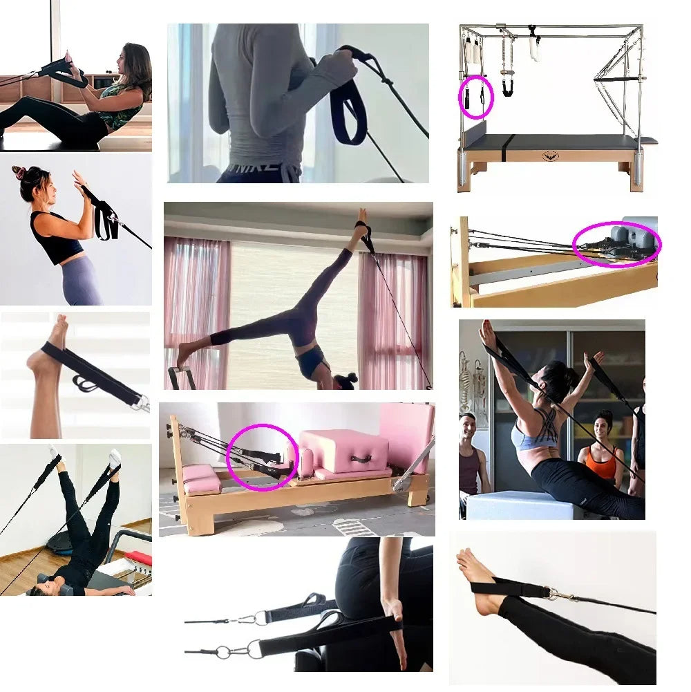 Sangle élastique noire pour yoga