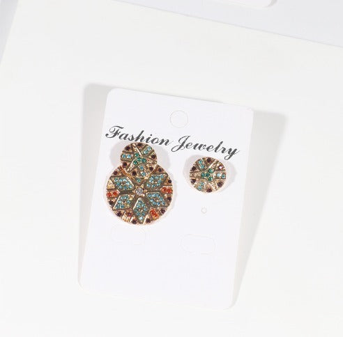 Boucles d'oreilles dépareillées Mandala circulaires
