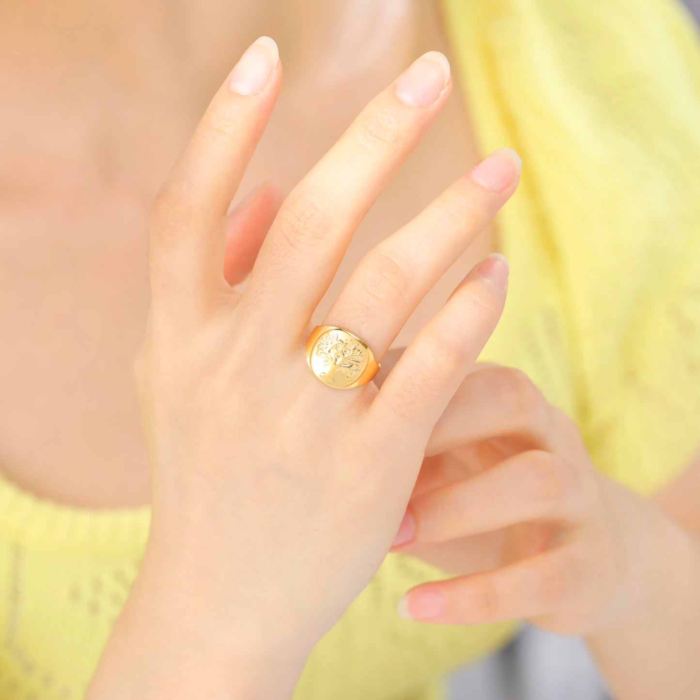 Bague Arbre de Vie Ouverte et Vintage