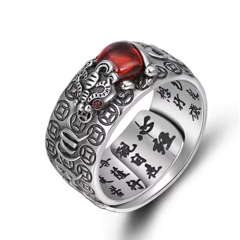 Bague Pixiu - Style Rétro sur fond blanc