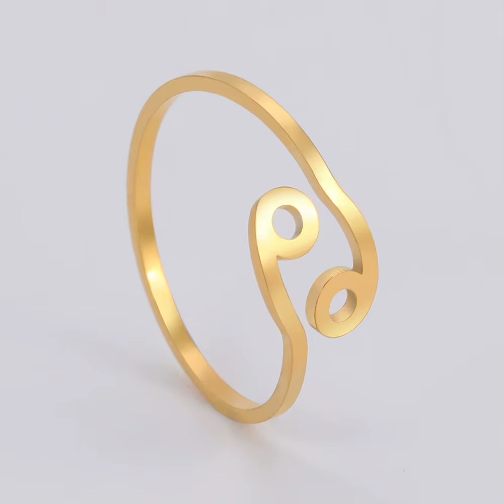 Bague Signe Astrologique Fine et Dorée