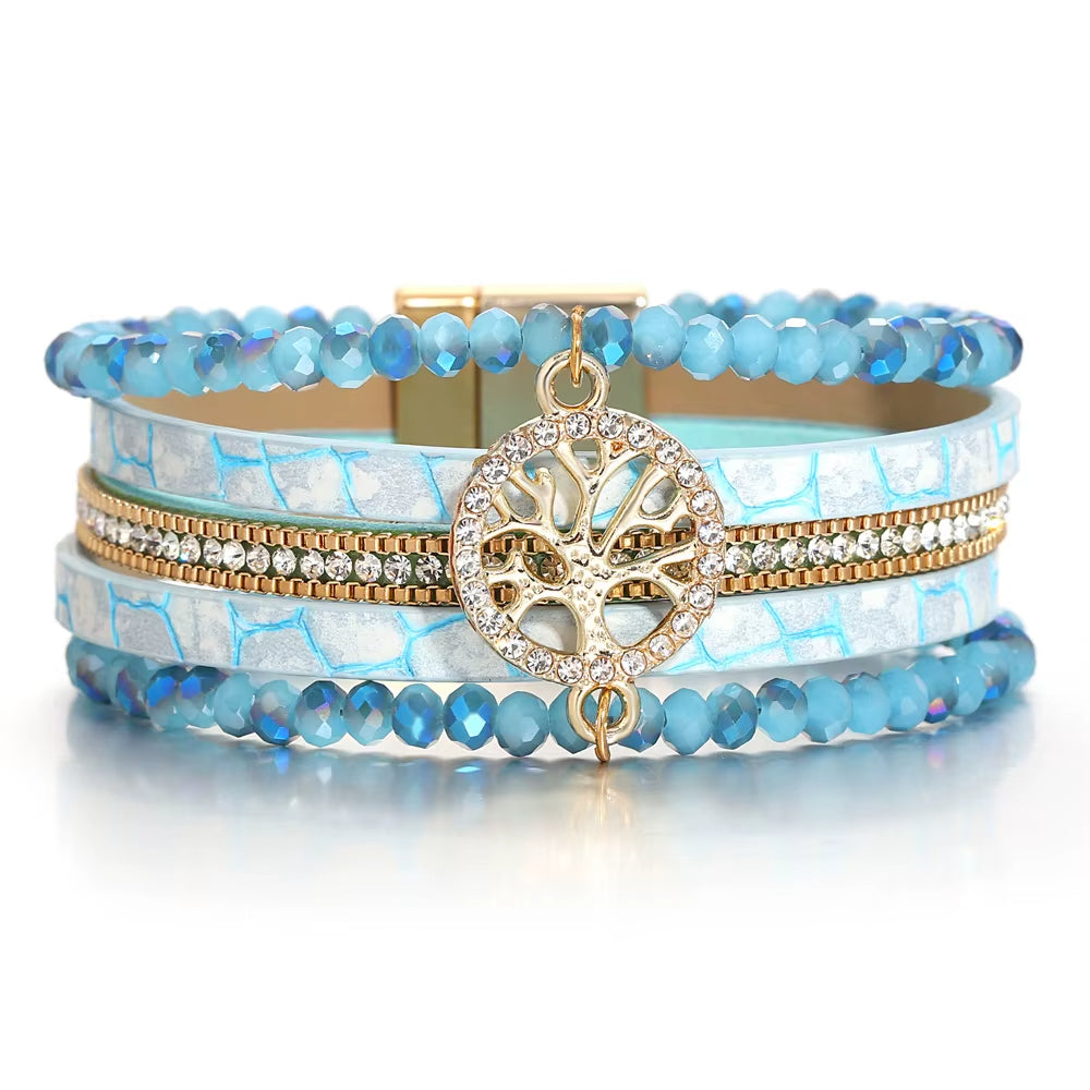 Bracelet Arbre de Vie Brillant et Moderne