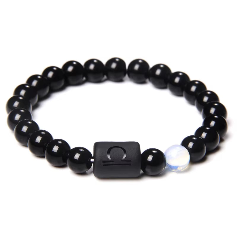 Bracelet Signe Astrologique Perles d’Onyx