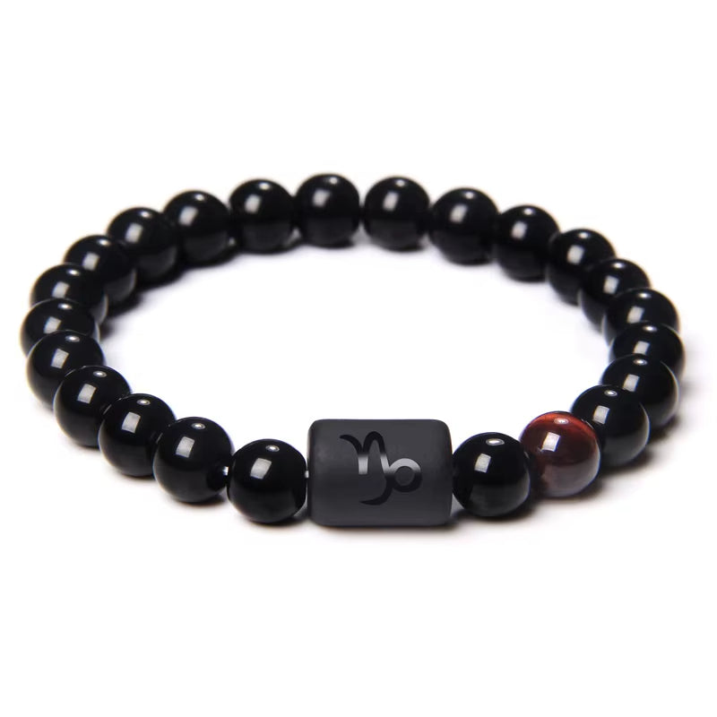 Bracelet Signe Astrologique Perles d’Onyx