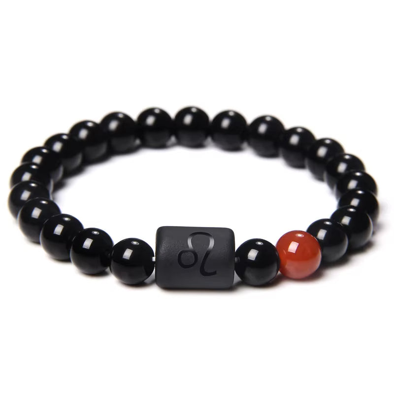 Bracelet Signe Astrologique Perles d’Onyx