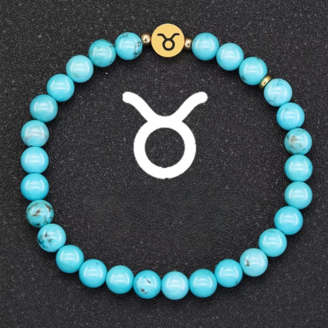 Bracelet Signe Astrologique Perles de Turquoise