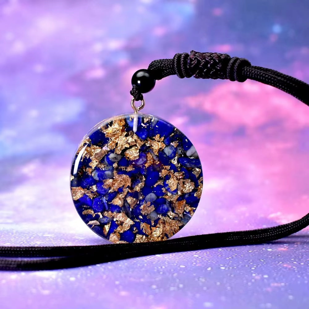 Collier Orgonite Merkaba en Lapis Lazuli