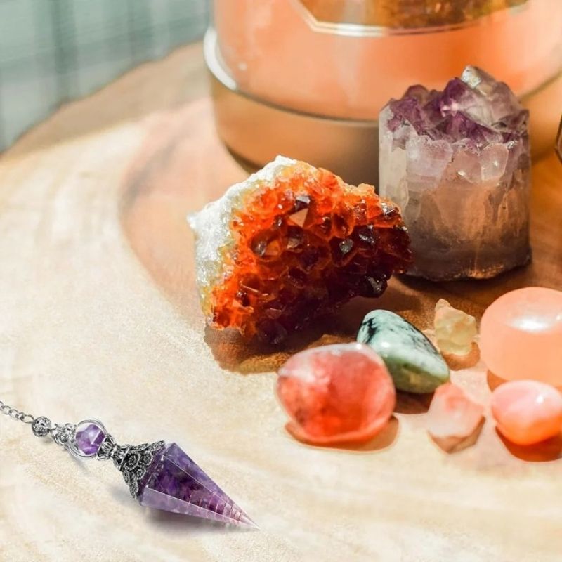 Pendule Pierre Naturelle - Hexagonal en Améthyste