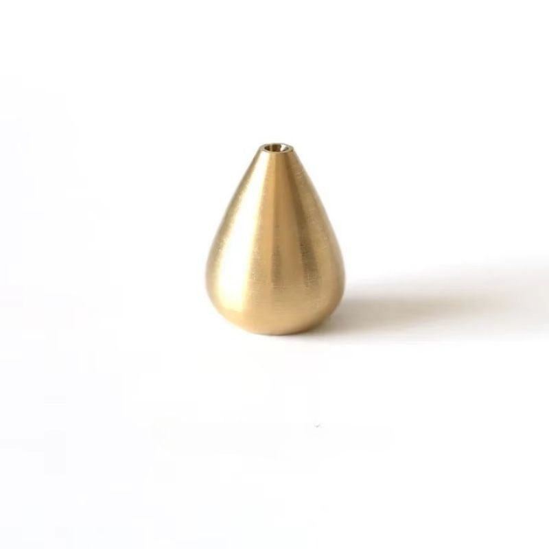 Porte Encens Lisse en Cuivre sur fond blanc