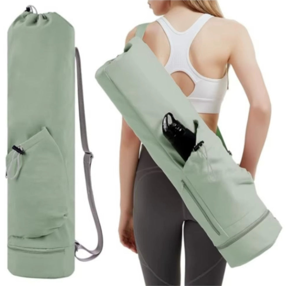 Sac Yoga Vert de Grande Capacité sur fond blanc