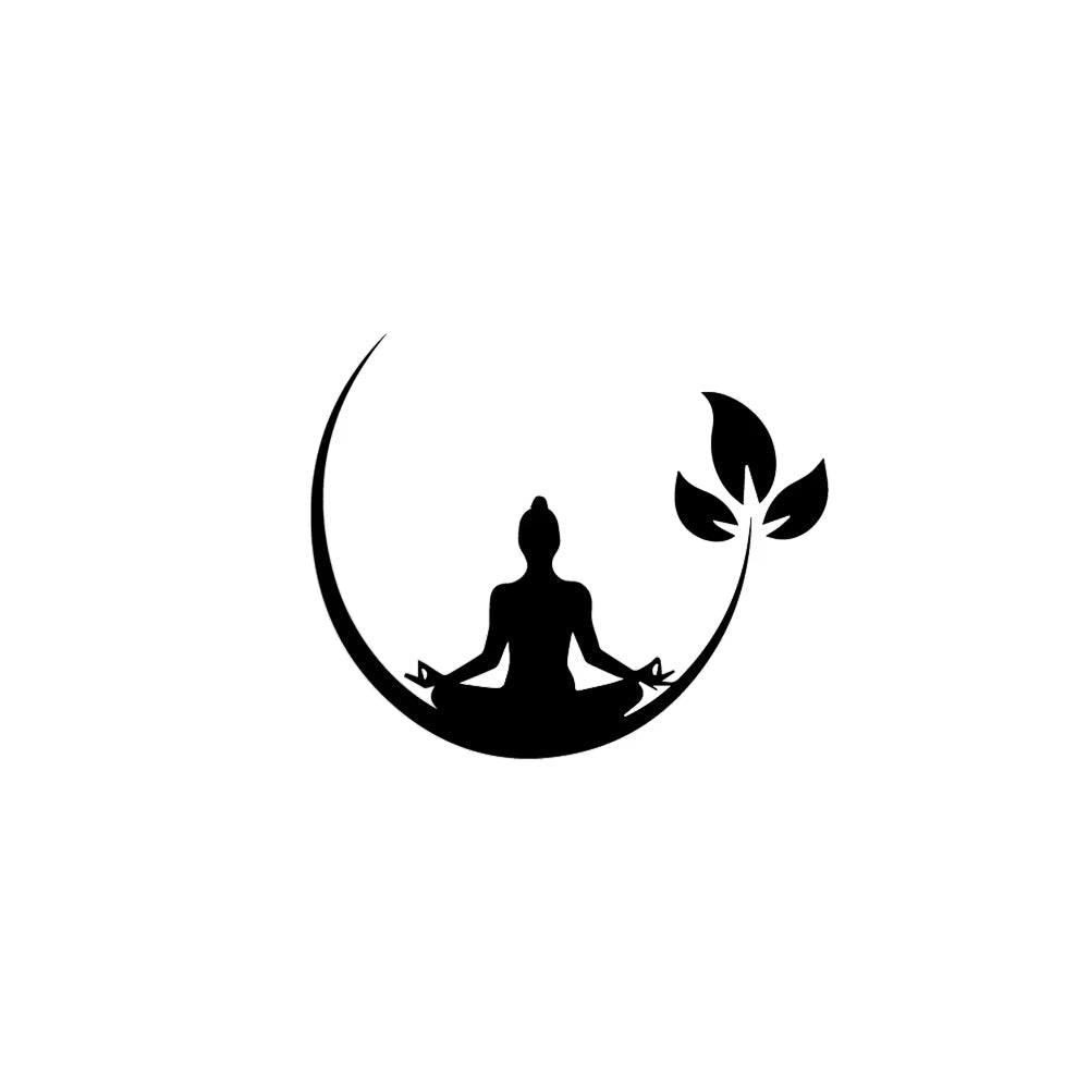 Stickers Muraux Bouddha – Imprimé Floral sur fond blanc