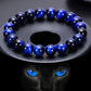 Bracelet œil de tigre bleu unissex