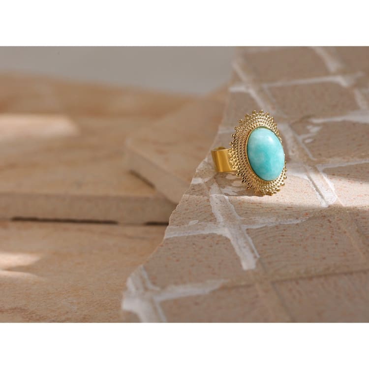 Bague Ajustable en Amazonite