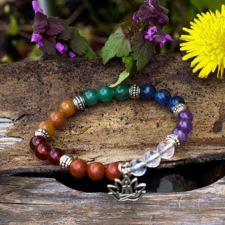 Bracelet 7 chakras et boîte de 7 pierres - Bracelet