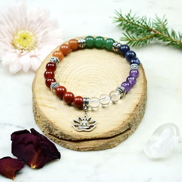 Bracelet 7 chakras et boîte de 7 pierres - Bracelet