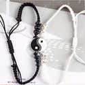 Bracelet Symbolique Yin Yang Aimants VNOX Bracelet Couple Infinity Symbole Coeur Acier Inoxydable Tissé à La Main Couple Bracelet Yin Yang Pour Elle Et Son Partenaire Valentine Cadeau (FBM-1 Cadeau Saint Valentin - 1