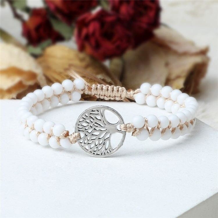 Bracelet de l’arbre de vie en porcelaine - Argent - Bracelet