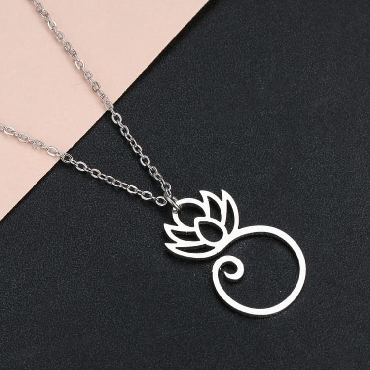 Collier ’Eclat du Lotus’ - Argenté - Collier