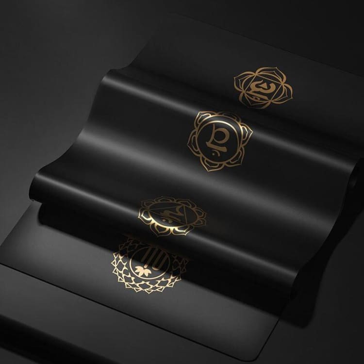 Tapips de Yoga en caoutchouc 100% naturelle ’ Noir profond ’