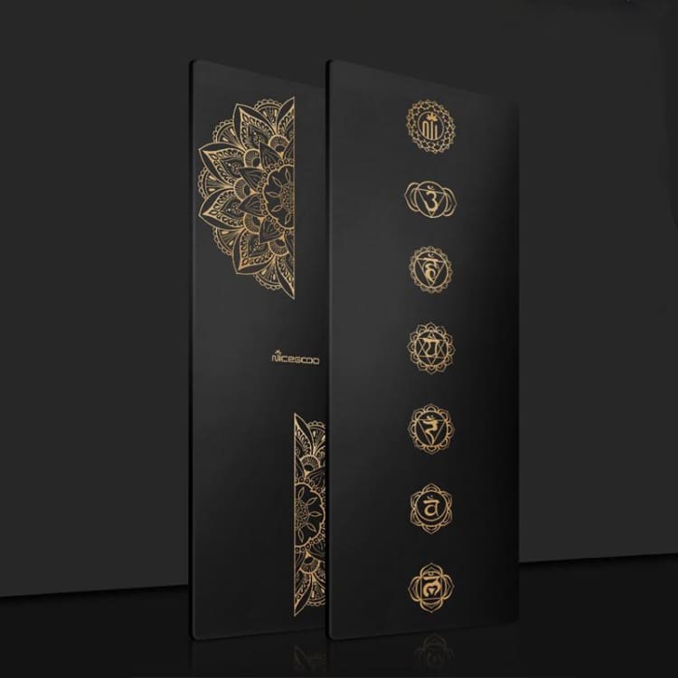 Tapips de Yoga en caoutchouc 100% naturelle ’ Noir profond ’