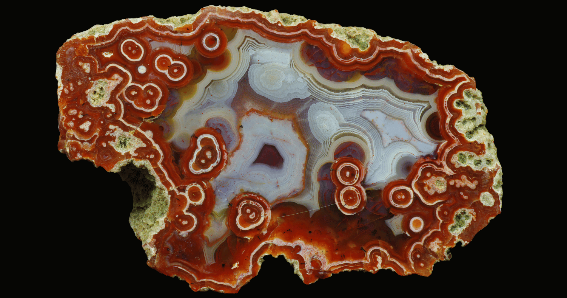 Gros plan sur l'intérieur d'une agate crazy lace Image