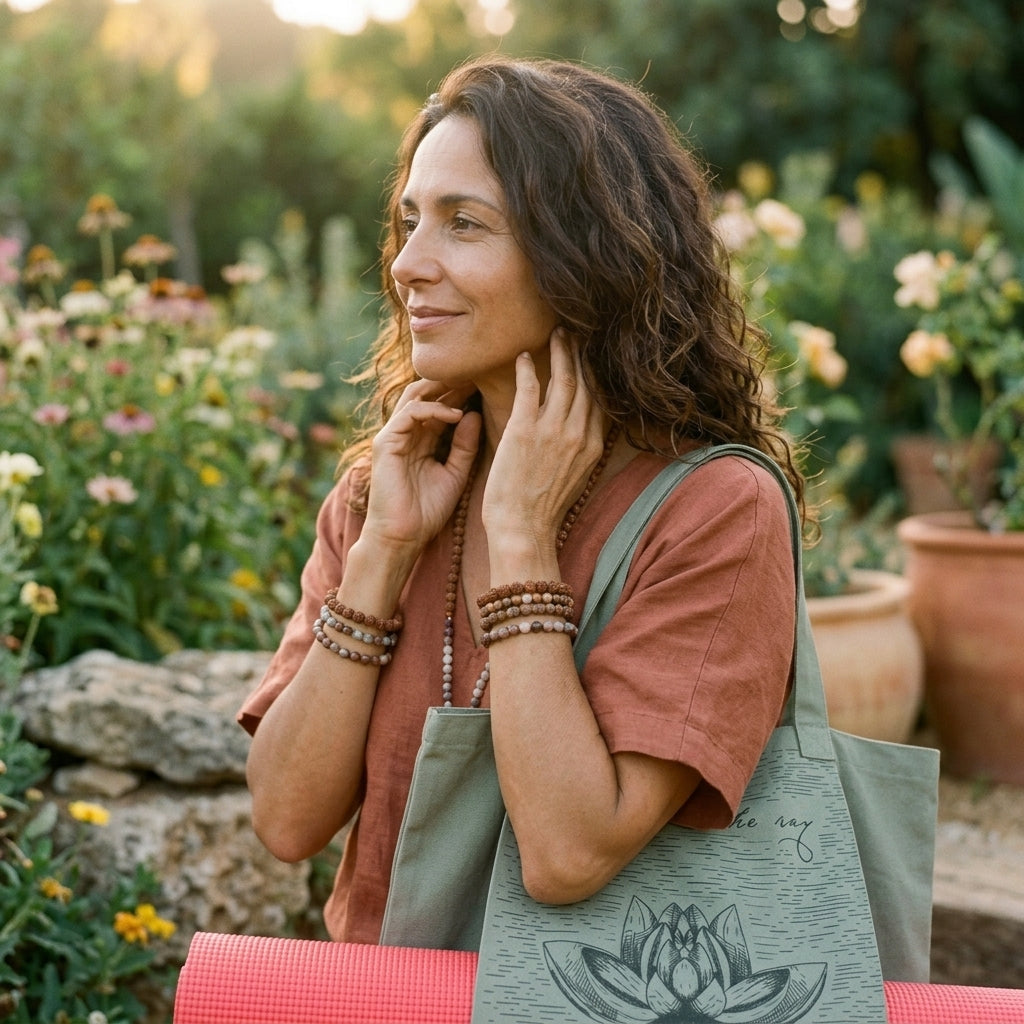 Sac Yoga Imprimé de Lotus – Inspiration et Élégance