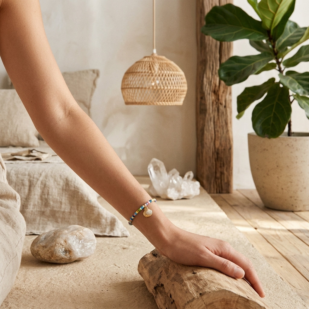 Bracelet de cheville Coquille Saint-Jacques, esprit d'aventure