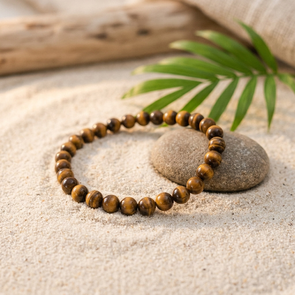 Bracelet fin Œil de Tigre, Protection et Ancrage