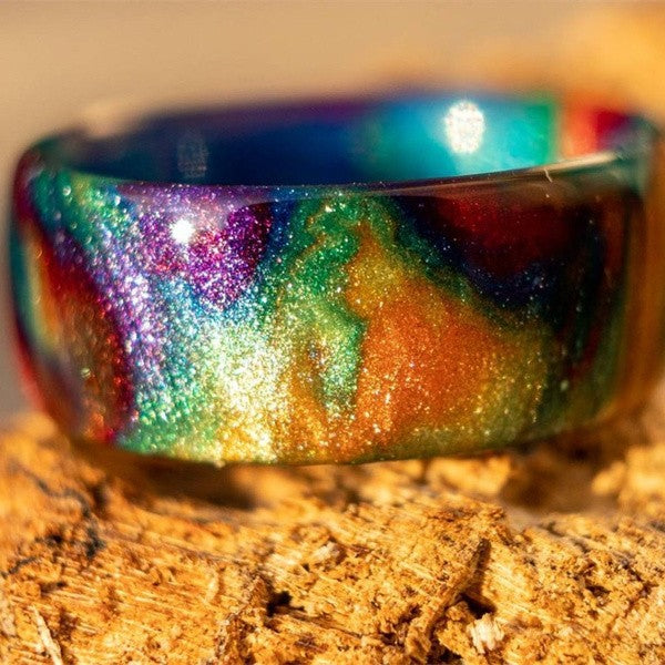 Bague arc en ciel Multicolore