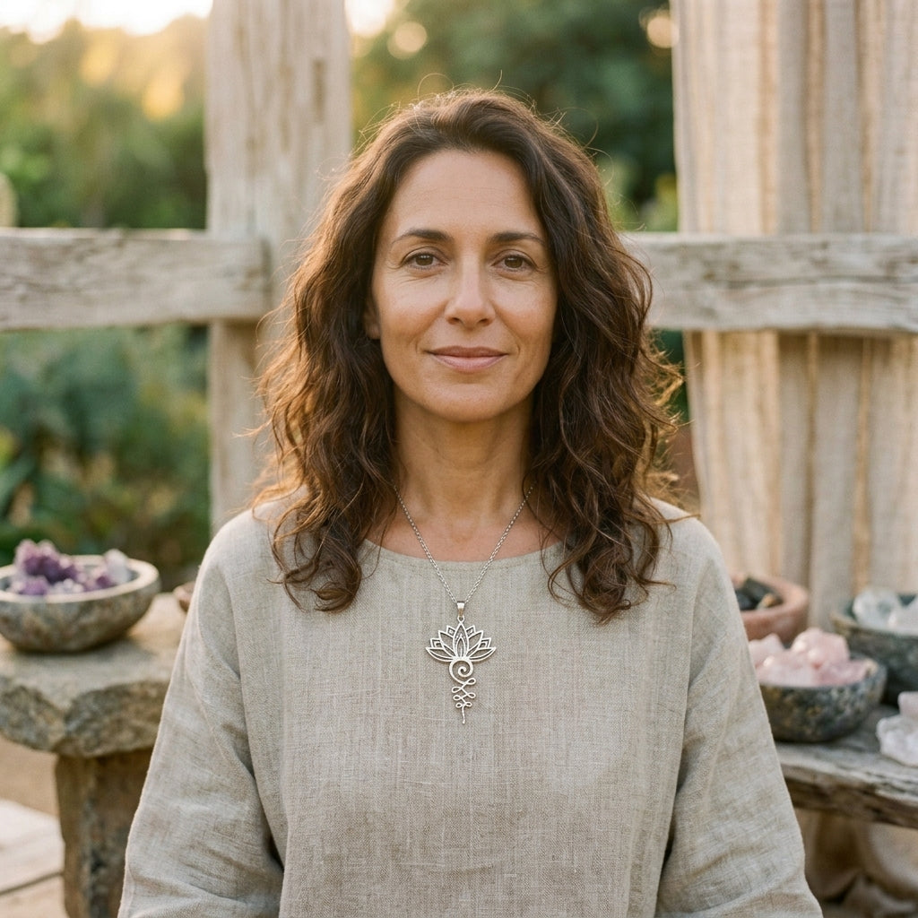 Collier Fleur de Lotus en acier, Pureté et Renouveau