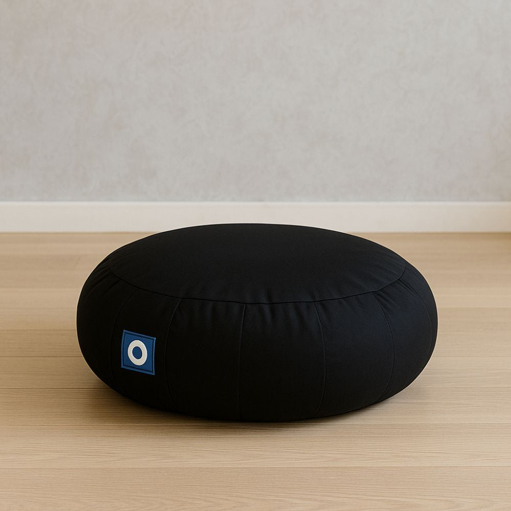 Zafu de méditation en coton naturel – confort et stabilité