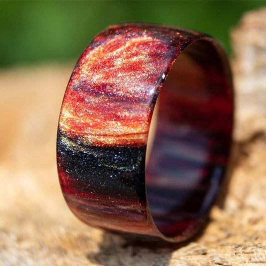 Bague arc en ciel rouge