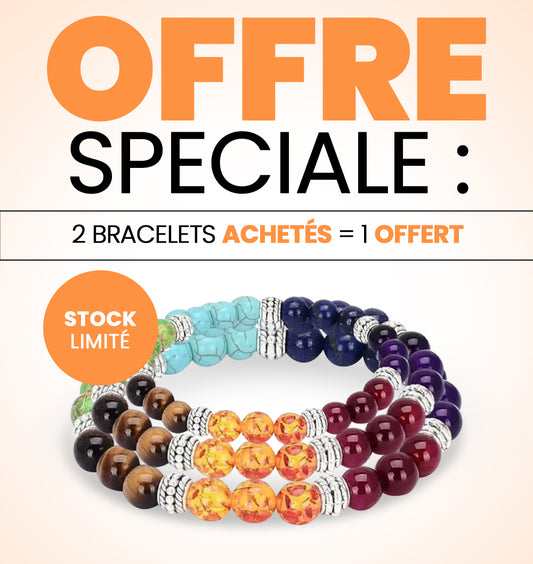 Bracelet Soin des 7 Chakras Étincelants - OFFRE SPÉCIALE 2 + 1 OFFERT