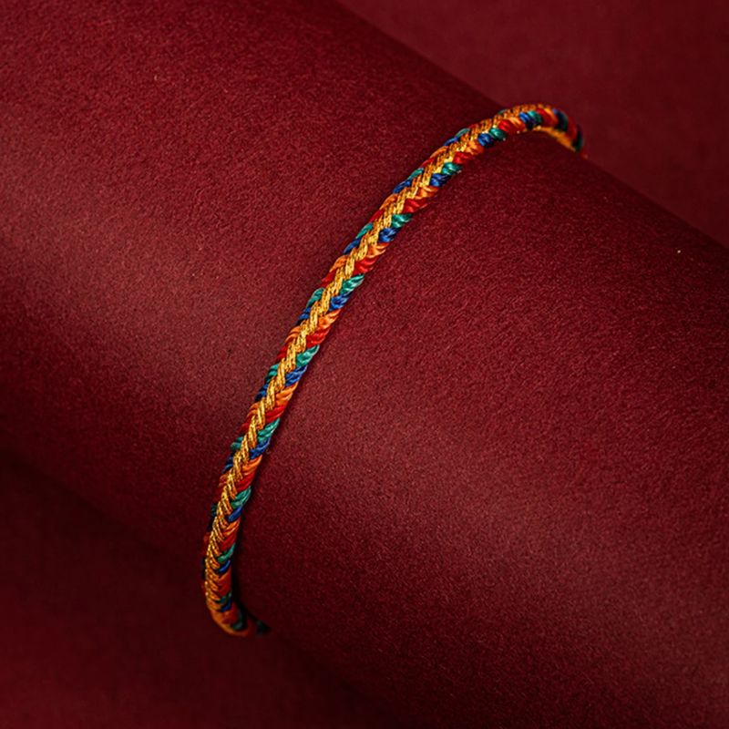Bracelet Tibétain  à cordes rouges pour la Protection