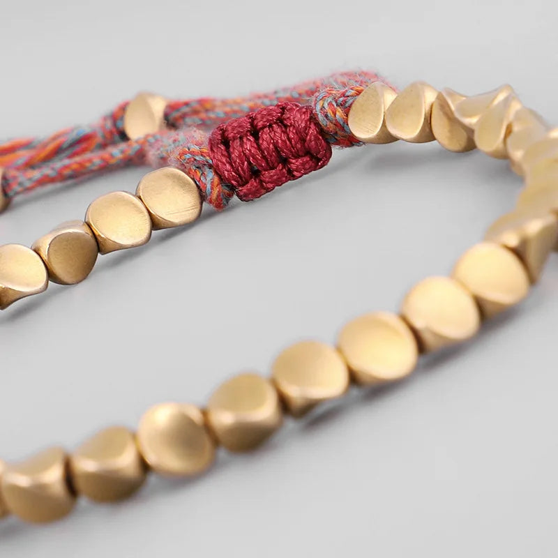 Bracelet tibétain en perles de cuivre