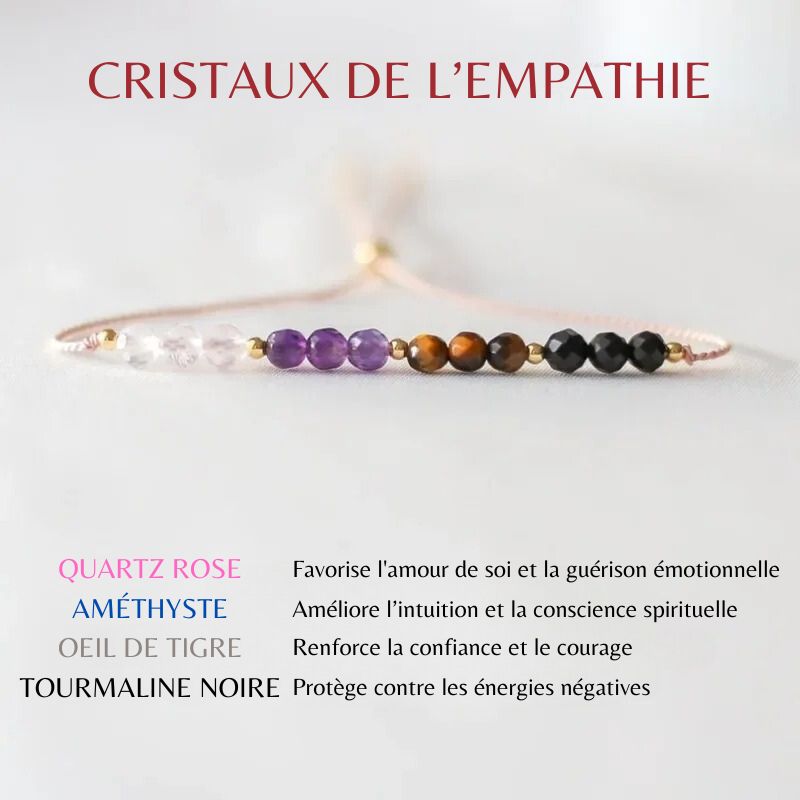 Bracelet des 4 Cristaux de l'Empathie