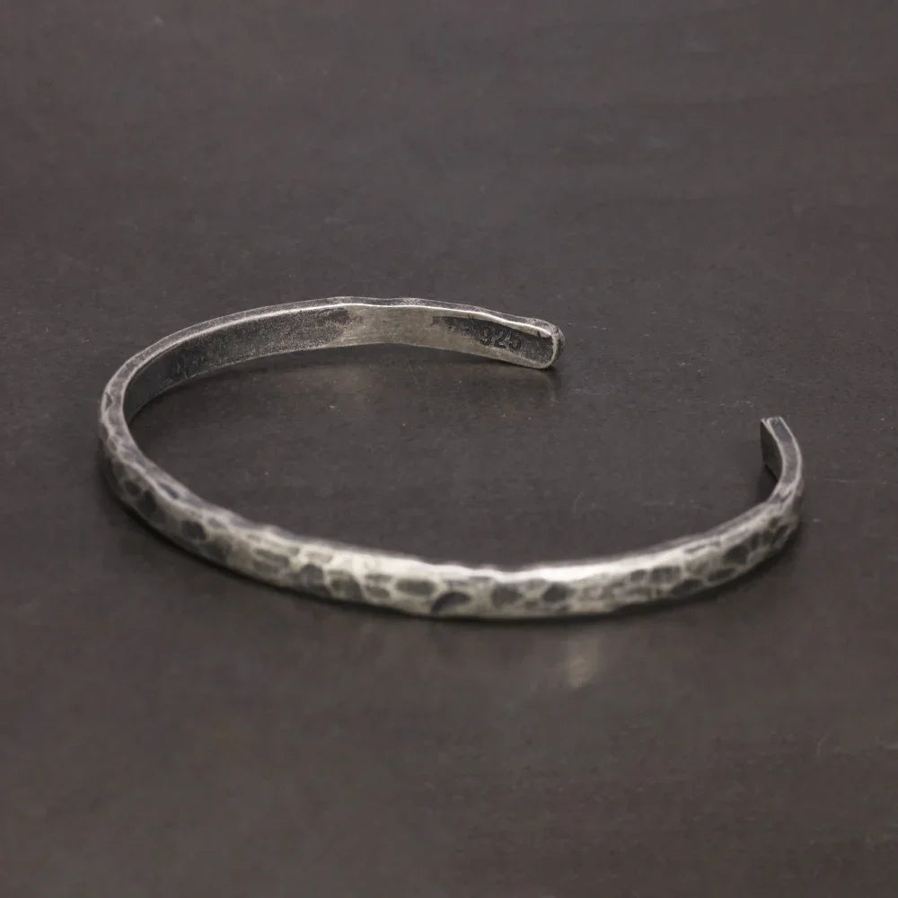 Bracelet « Impulsion » en Argent Massif Martelé