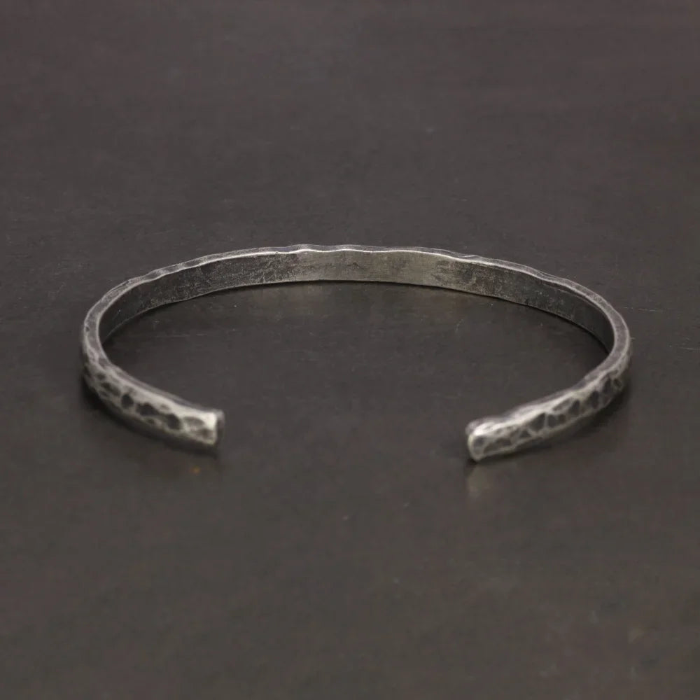 Bracelet « Impulsion » en Argent Massif Martelé