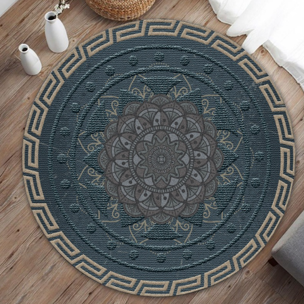 Tapis de méditation avec formes géométriques mandalas