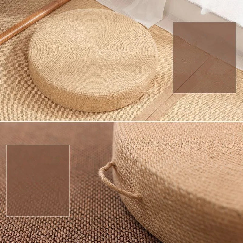 Coussin meditation en tatami naturel