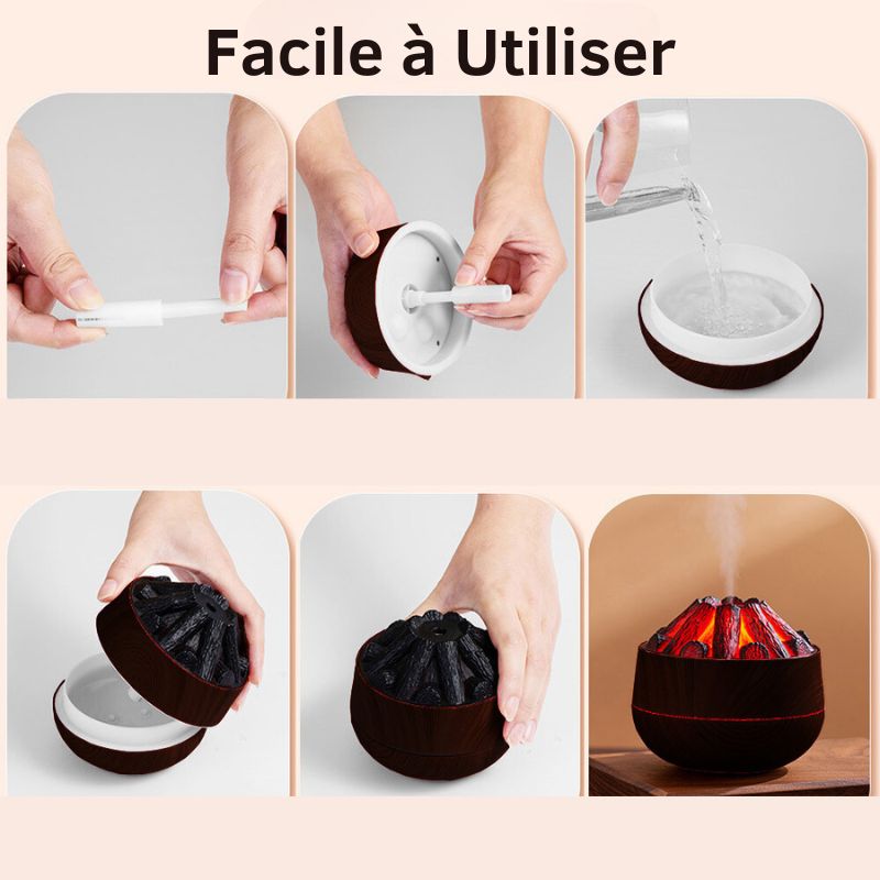 Diffuseur Humidificateur Charbon de Bois