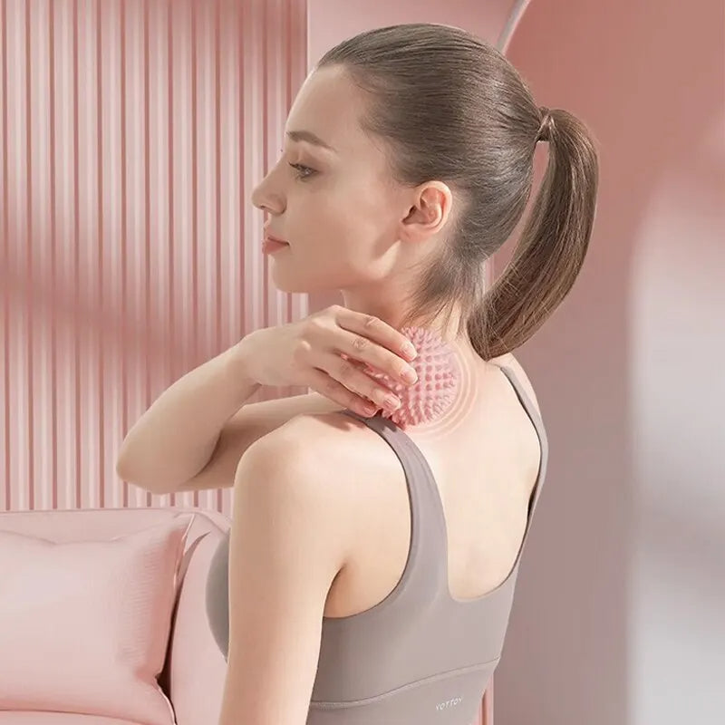 Boule de massage rose à libération myofasciale avec pointes