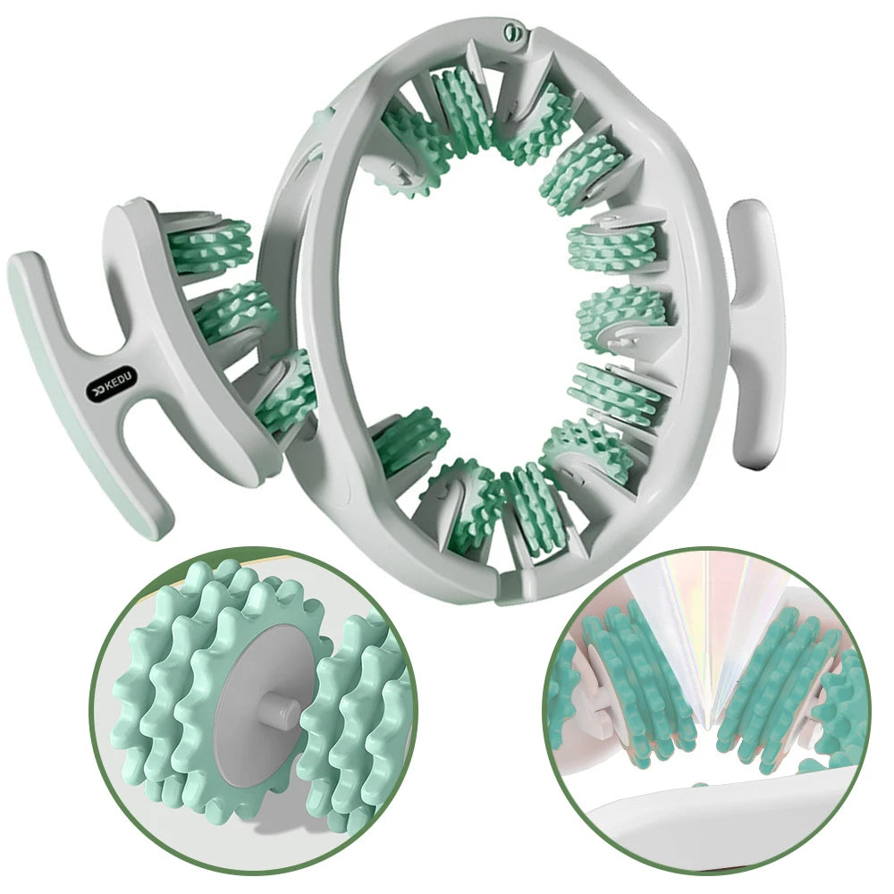 Dispositif de massage circulaire avec quatorze rouleaux